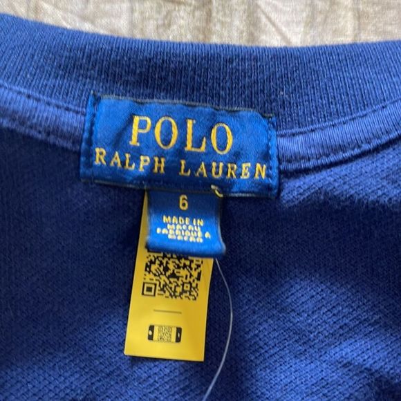 Polo Ralph Lauren Logo Cotten Mesh Polo Shirt Size 6 - Picture 6 of 9